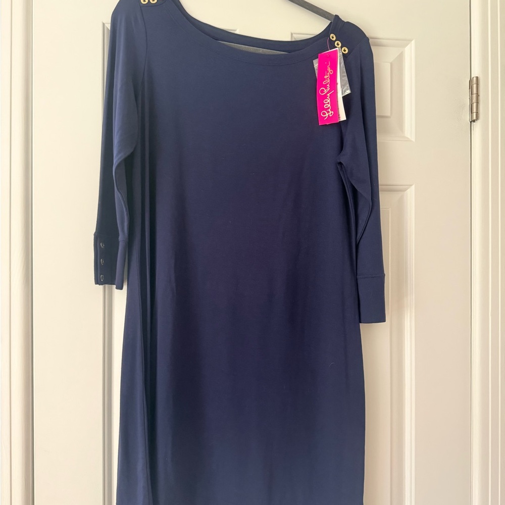 NWT Lilly Pulitzer Sophie UPF 50+ Dress in a True Navy
Size - Large - Picture 8 of 12